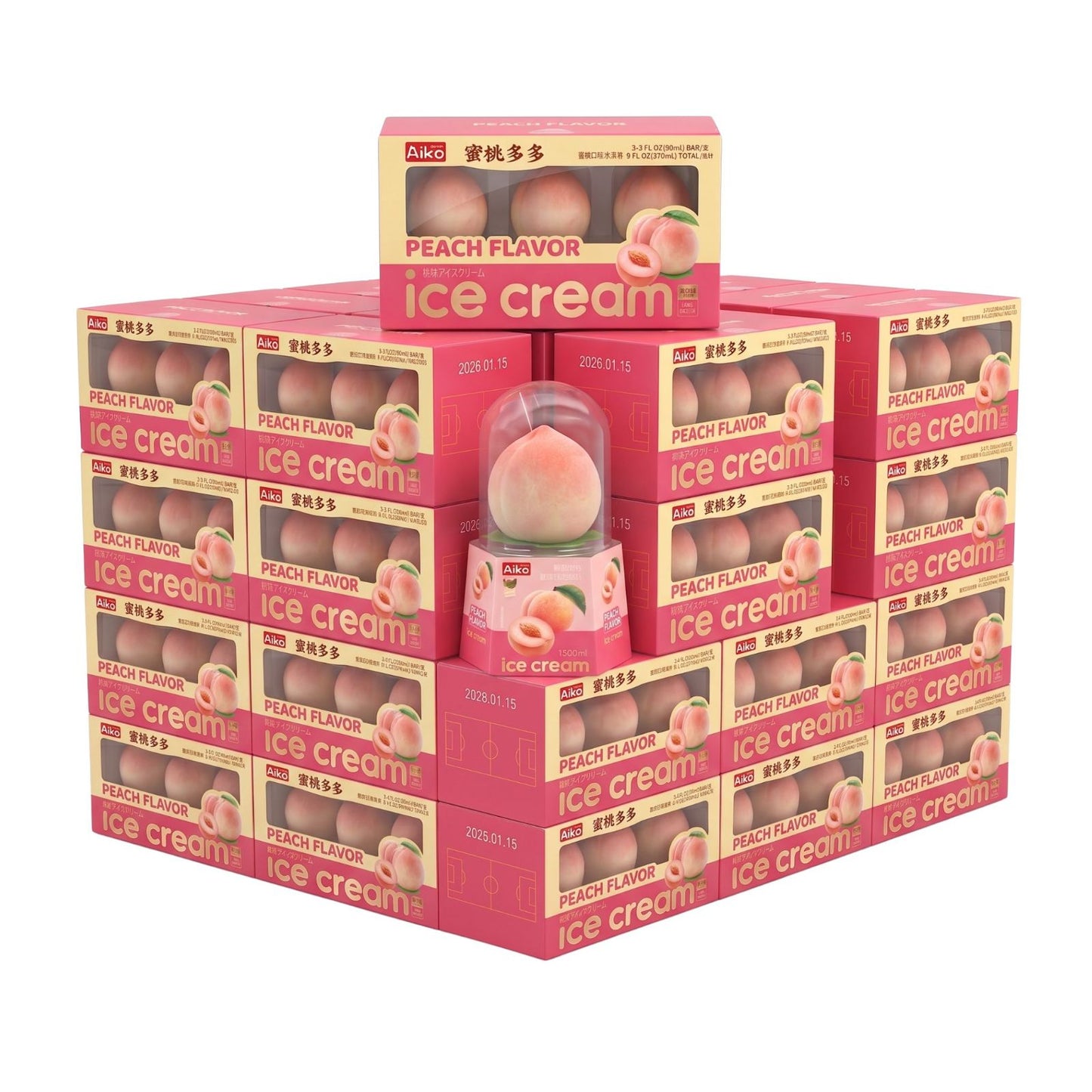 Aiko Peach Ice Cream