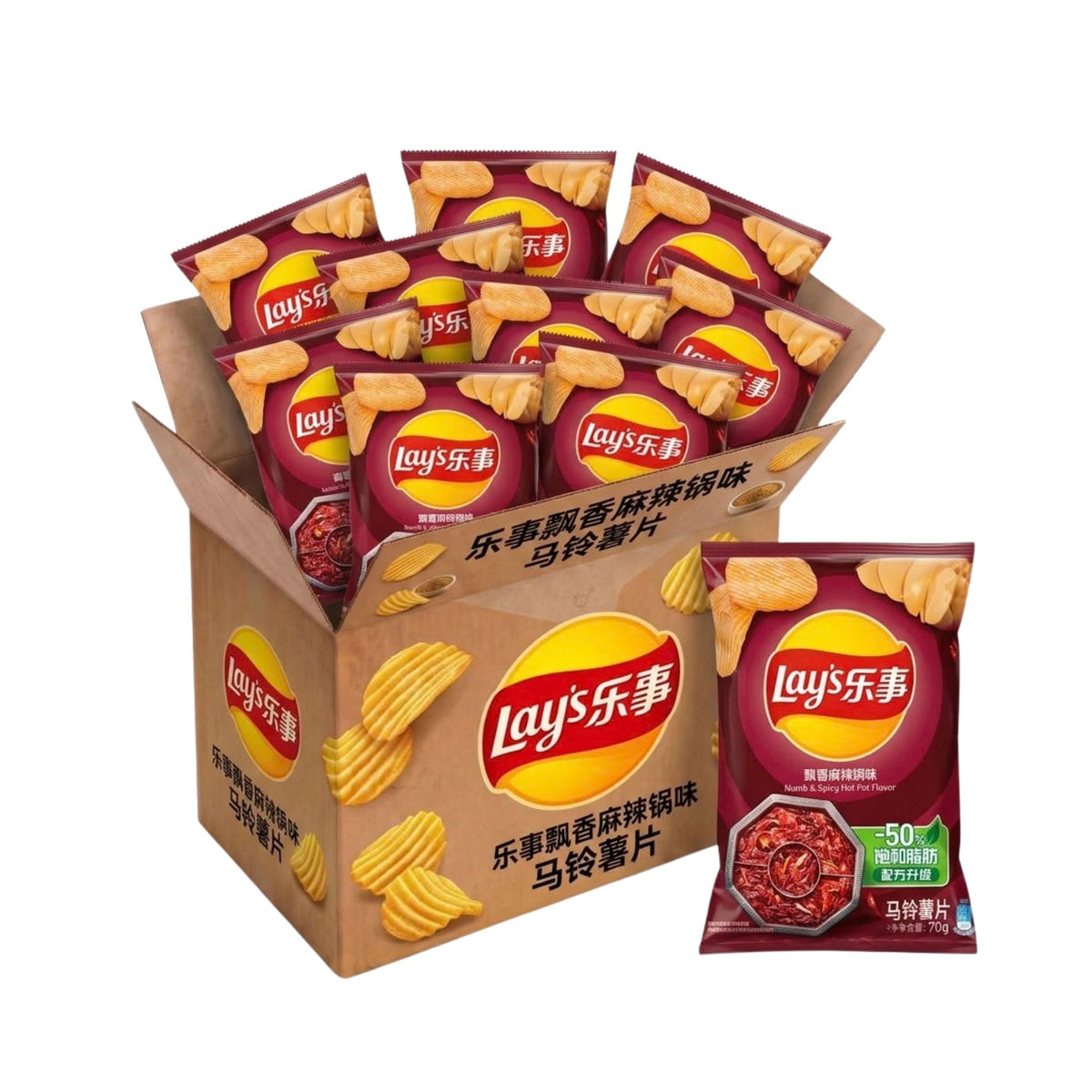 Lay's Numb & Spicy Hot Pot 70g x 22 | CHINA