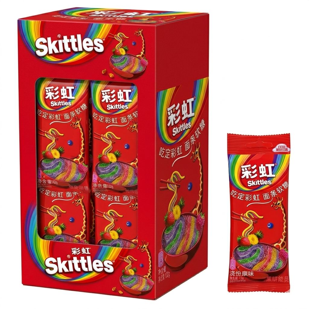 Skittles Noodle Gummy