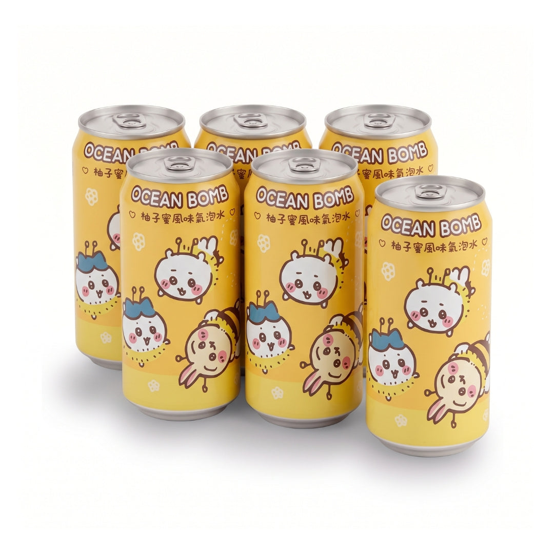 Ocean Bomb Chiikawa Honey Pomelo Sparkling Water 330ml x 24 | CHINA