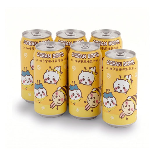Ocean Bomb Chiikawa Honey Pomelo Sparkling Water 330ml x 24 | CHINA