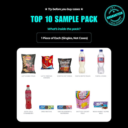 Top 10 Sample Pack — 1 Piece of Each (Singles, Not Cases)