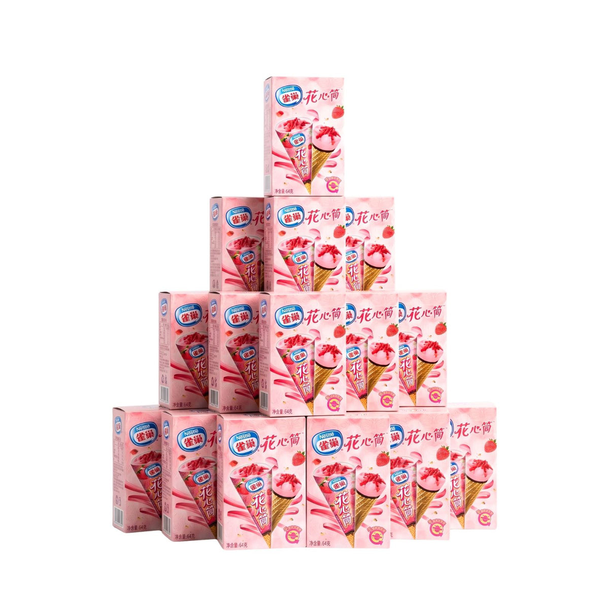 Nestlé Strawberry Wafer Cone Ice Cream w/ Strawberry Jam