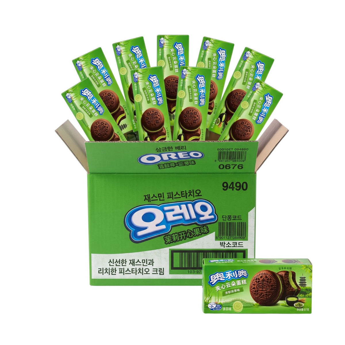 OREO Cloud Cakes Longjiing Matcha 132g x 18 | CHINA