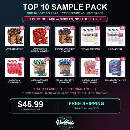 Top 10 Sample Pack — 1 Piece of Each (Singles, Not Cases)